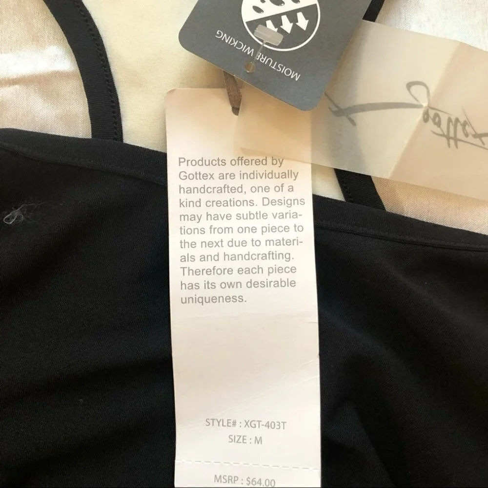 NWT X by Gottex Racerback Athletic Tank Black Ladies Med - Picture 13 of 14